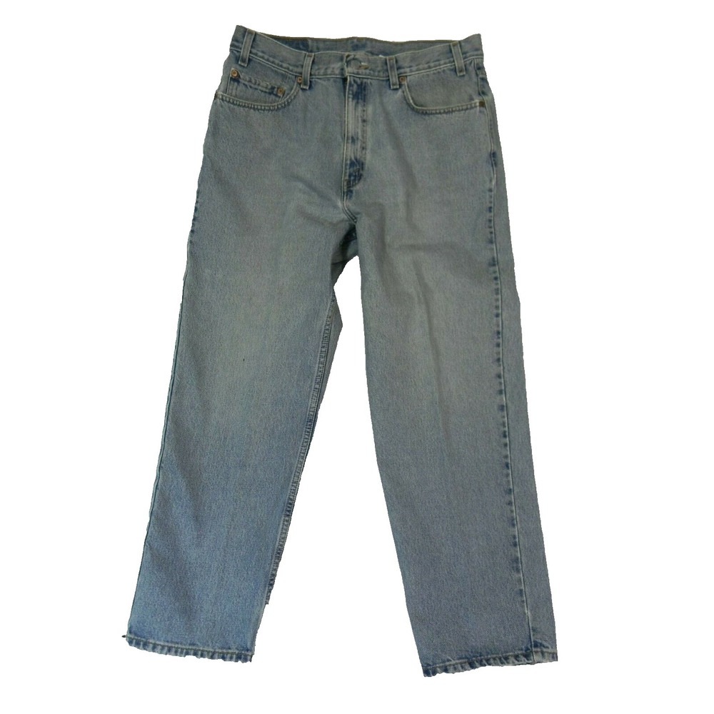 Levi's Men's 550 jeans 36 x 29 relaxed fit straight blue denim pants light wash